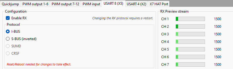 RX configuration